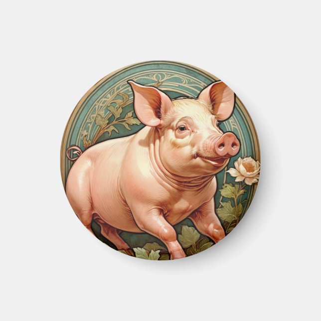 Ferkel-Achterbahn Magnet (Vorne)
