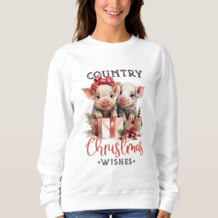 Ferkel Land Weihnachten wünscht Sweatshirt