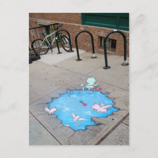 Ferkel mit Zuckerrüben Postkarte