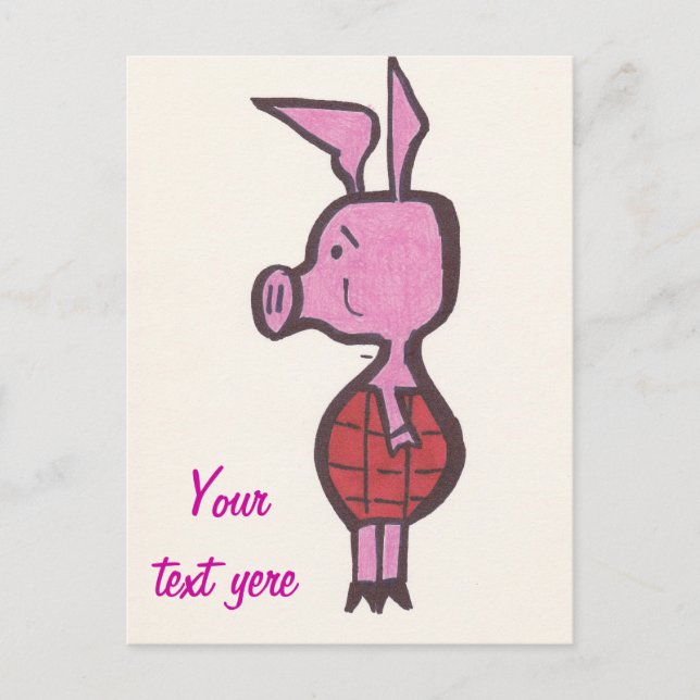 Ferkel; Postkarte (Vorderseite)