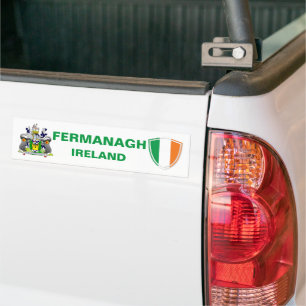 Fermanagh Irland Wappen und irische Flagge Autoaufkleber