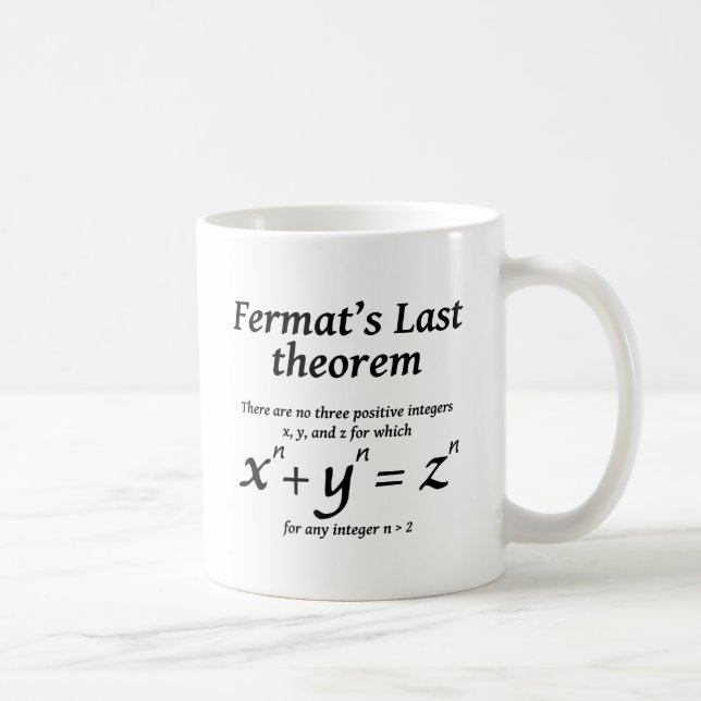 Fermats letztes Theorem Tasse (Rechts)