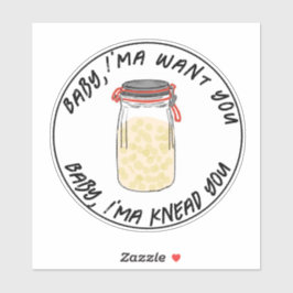 Fermentierter Sauerteig in Jar Aufkleber