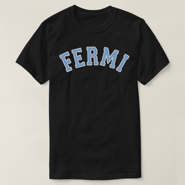 FERMI Blaues gebogenes T-Shirt (Design vorne)