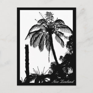 Fern-Baumwald, Silver Fern, Natur Neuseeland Postkarte