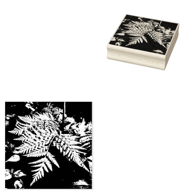 Fern-Blätter Rubber-Briefmarke Gummistempel (Stempel)