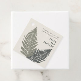Fern Botanical Modern Minimal Woodland Wedding Geschenkanhänger