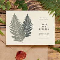 Fern Botanical Modern Minimal Woodland Wedding