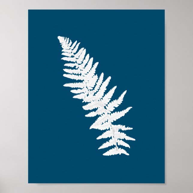 Fern Botanische Pflanze Aquarellmalerei SunPrint Poster (Vorne)