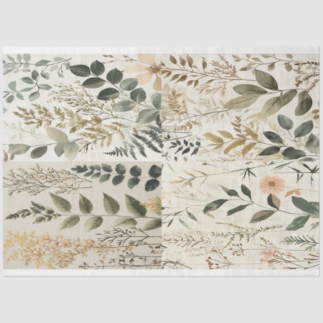 Fern Collage Tissue von Elsie Lane Seidenpapier (Vorderseite)