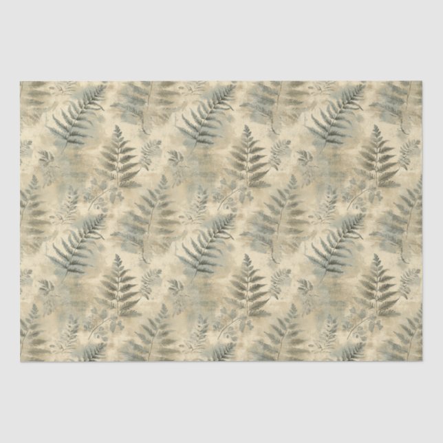 Fern & Eucalyptus Skeletts Leaf Decoupage Paper Seidenpapier (Vorderseite)
