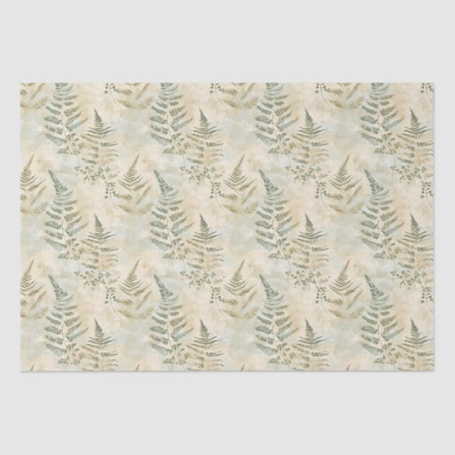 Fern & Eucalyptus Skeletts Leaf Decoupage Paper Seidenpapier (Vorderseite)