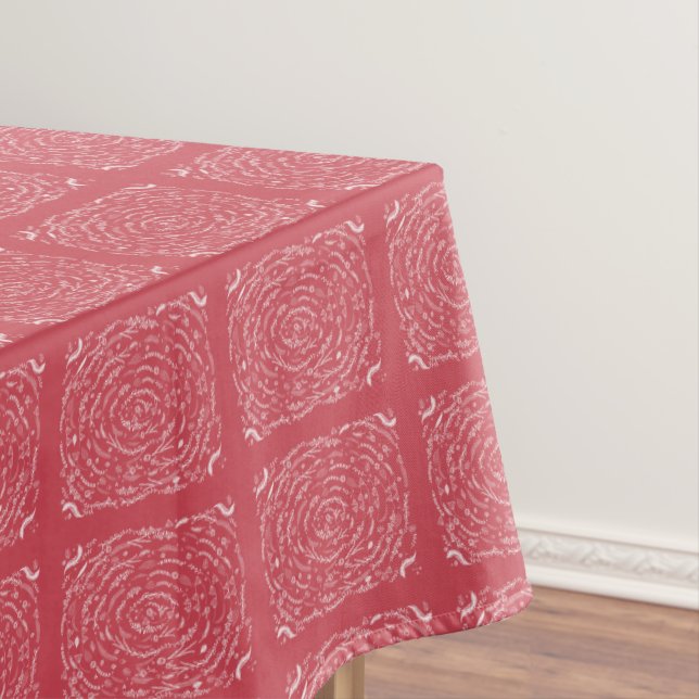 Fern Feather and Garland Swirl Cotton Tablecloth Tischdecke (Beispiel)