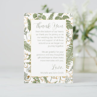 Fern Floral Muster Dankeskarte