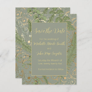 Fern Floral Muster Save The Date