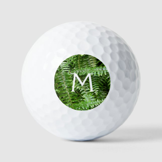 Fern Fronds I Green Nature Golfball (Vorderseite)