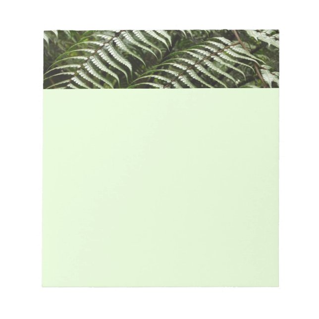 Fern Fronds II Dunkle grüne Natur Notizblock (Vorderseite)