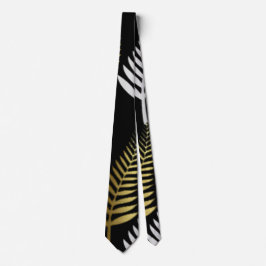 fern gold silber art Neck Tie Krawatte