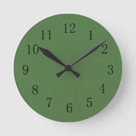 Fern Green Color Earth Tone Lowprice Wall Clock Runde Wanduhr