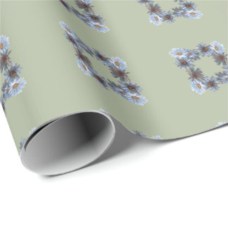 Fern green floral Gift Wrapping paper Geschenkpapier