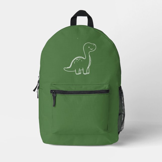 Fern Green Solid Color Bedruckter Rucksack (Vorderseite)