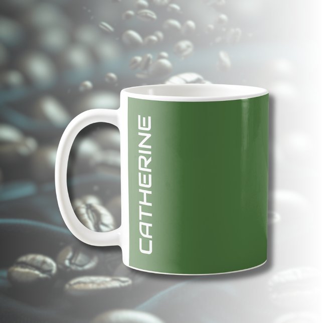 Fern Green Solid Color Personalisiert Kaffeetasse (Von Creator hochgeladen)
