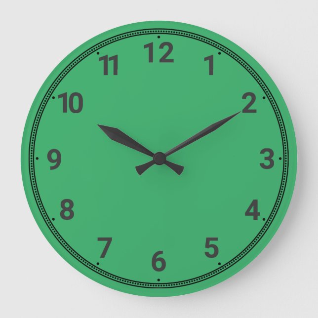 Fern grün große wanduhr (Vorderseite)