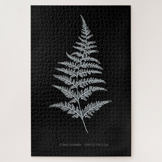 Fern - Gymnogramma Chrysophylla. Röntgeneffekt - 0 Puzzle (Vertikal)