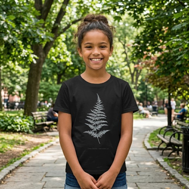Fern - Gymnogramma Chrysophylla. Röntgeneffekt - 0 T-Shirt (Golden Fern Frond, Gymnogramma Chrysophylla. Girl Basic Black T-Shirt)