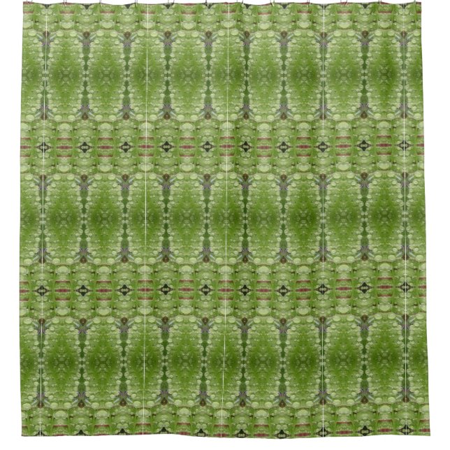 Fern Ikat Duschvorhang (Vorderseite)