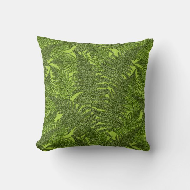 Fern in grün kissen (Vorderseite)