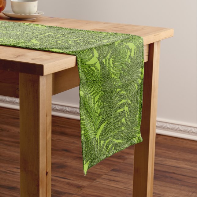 Fern in grün kurzer tischläufer (Beispiel)
