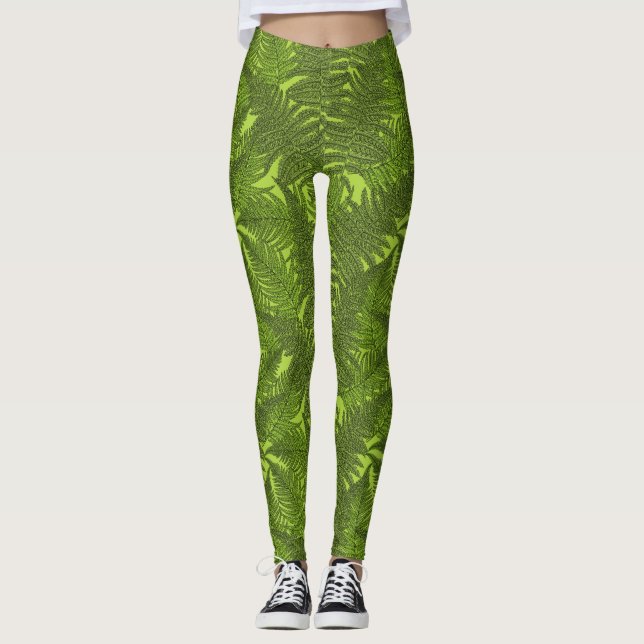Fern in grün leggings (Vorderseite)