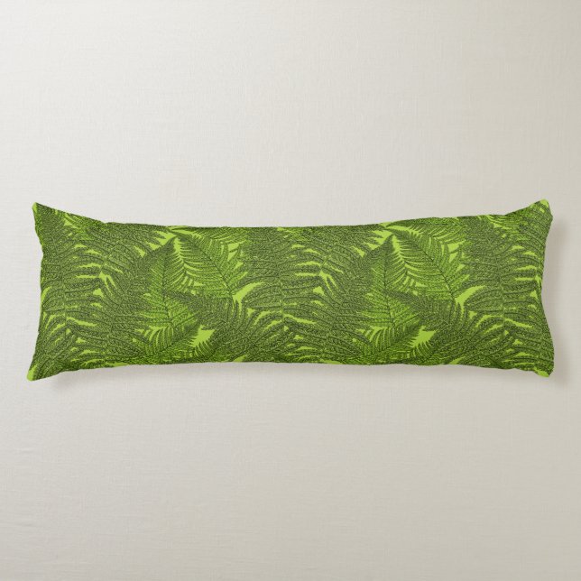 Fern in grün seitenschläferkissen (Vorderseite)