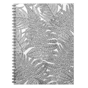 Fern in Schwarz und Weiß Notizblock
