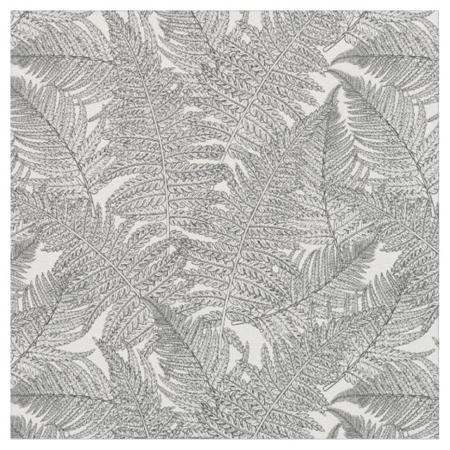 Fern in Schwarz und Weiß Stoff (Nahaufnahme)
