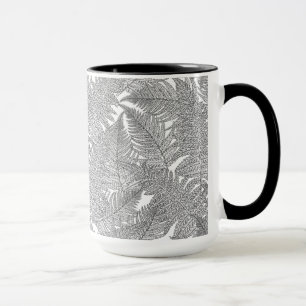 Fern in Schwarz und Weiß Tasse