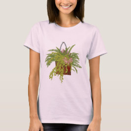 Fern Ivy Hanging Pflanze Botanische Illustration A T-Shirt