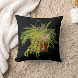Fern Ivy Hanging Plant Botanical Illustration Art Kissen