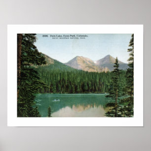 Fern Lake, Estpark, Colorado Vintag Poster