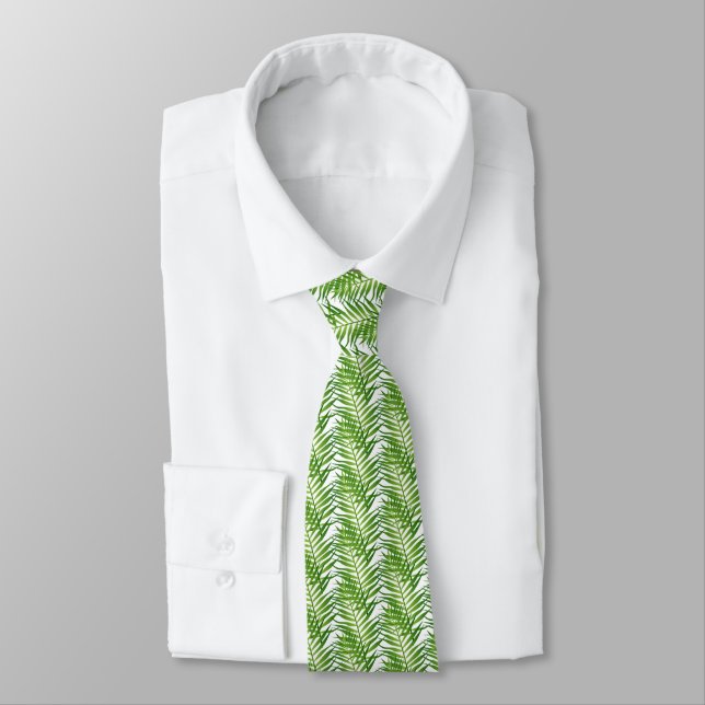Fern Leaf Frontsystem Necktie Krawatte (Gebunden)