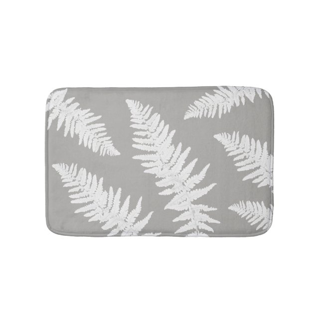 Fern Leaf Gray Botanic Bath Mat Badematte (Vorderseite)