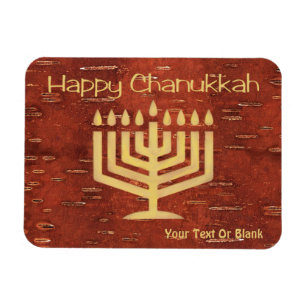 Fern North Chanukkah - Innere Birch Rinde Magnetic Magnet