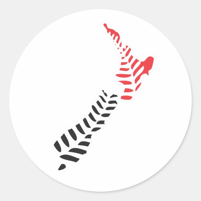 Fern NZ 5 Aufkleber (Vorderseite)