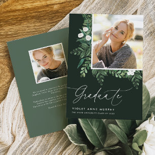 Fern Photo Graduation Announcement Ankündigung