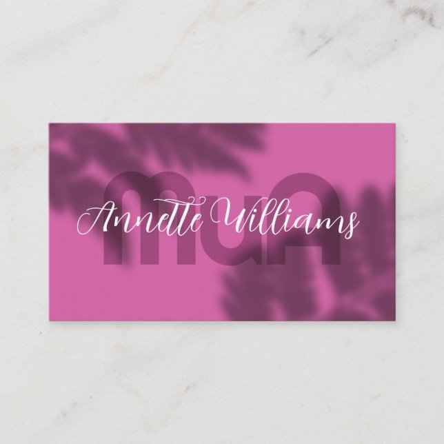 Fern Shade Makeup artist Business Card Visitenkarte (Vorderseite)