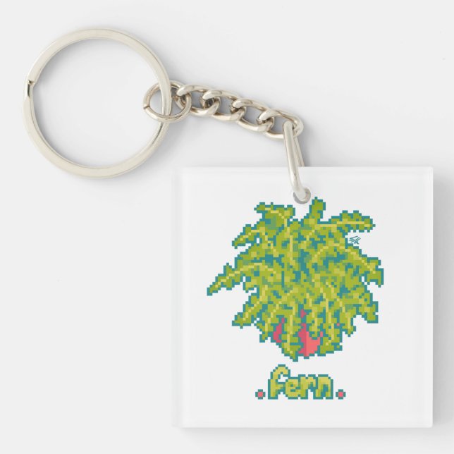 Fern, varen Pixelart, Pixel Art Schlüsselanhänger (Vorderseite)