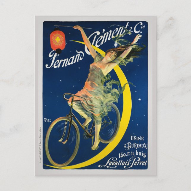 Fernand Clément & Cie Bicycles Vintage Poster Postkarte (Vorderseite)