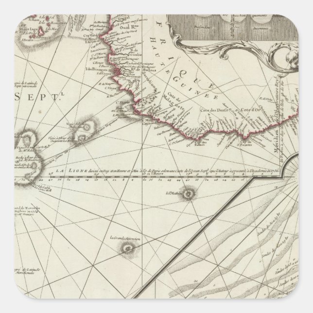 Fernand de Noronha Island Quadratischer Aufkleber (Vorderseite)