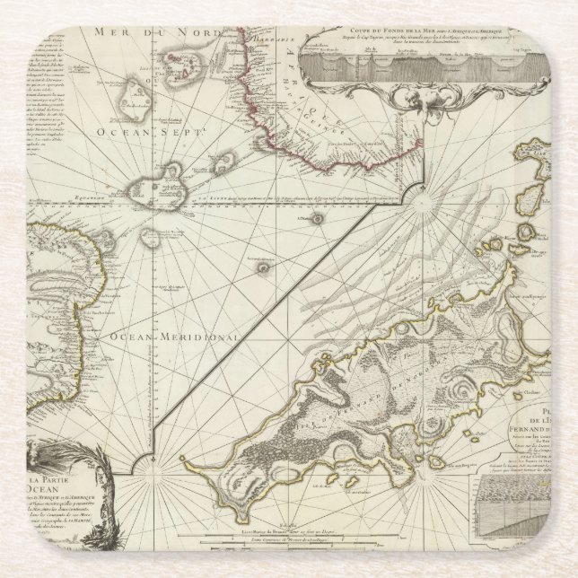 Fernand de Noronha Island Rechteckiger Pappuntersetzer (Vorderseite)